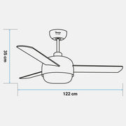 Ceiling Fan Universal Blue GEZI_PU 70W (122 cm)