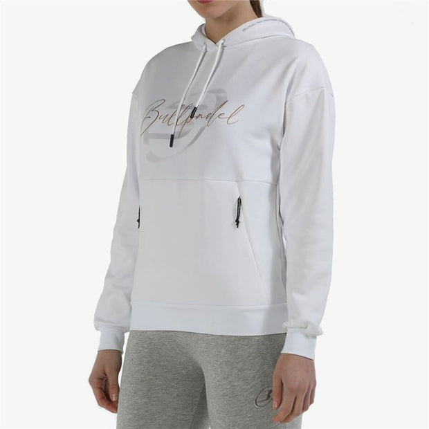 Damen Sweater mit Kapuze Bullpadel Weiß