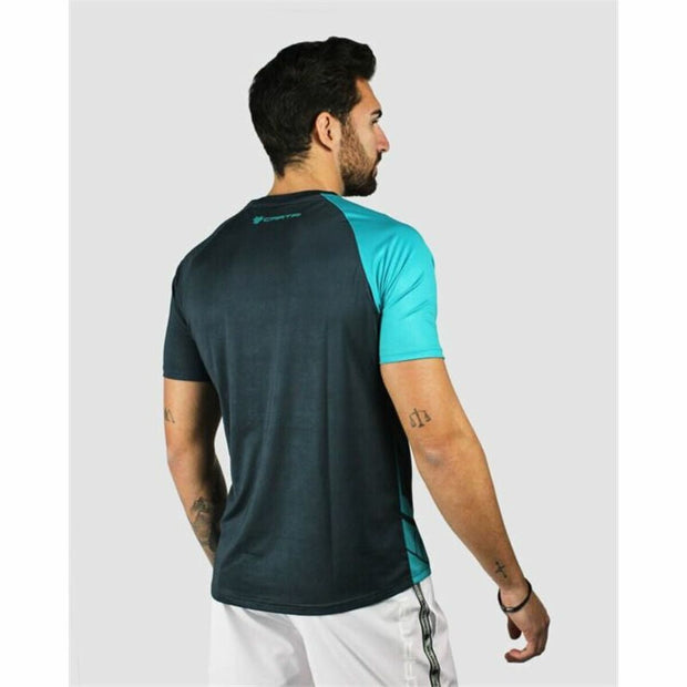 Herren Kurzarm-T-Shirt Cartri Asuan Aquamarin Schwarz