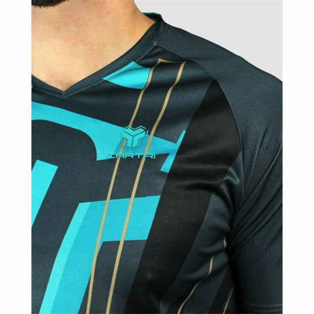 Herren Kurzarm-T-Shirt Cartri Asuan Aquamarin Schwarz