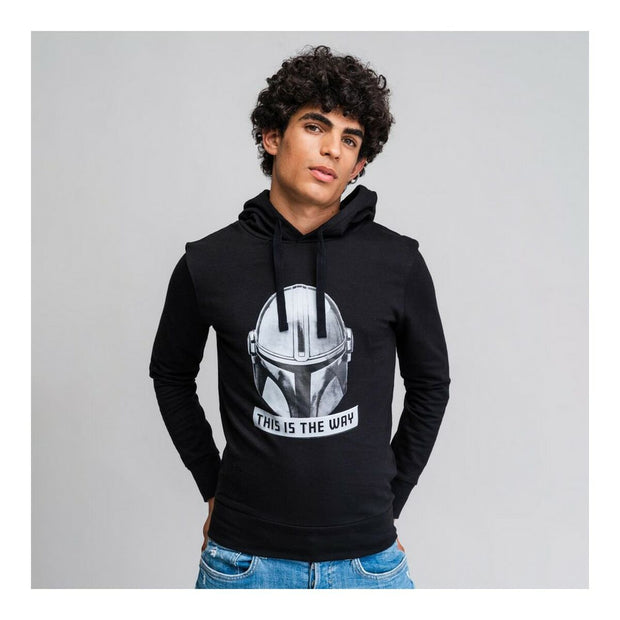 Herren Sweater mit Kapuze The Mandalorian Schwarz