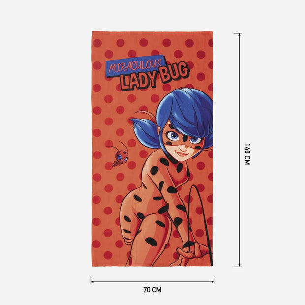 Beach Towel Lady Bug Red (70 x 140 cm)