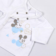 Set of clothes Mickey Mouse 4 Pieces White (1 month)