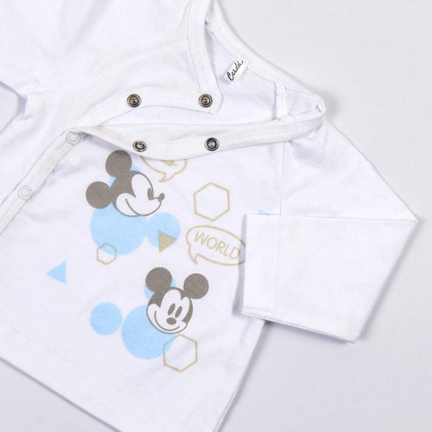 Set of clothes Mickey Mouse 4 Pieces White (1 month)