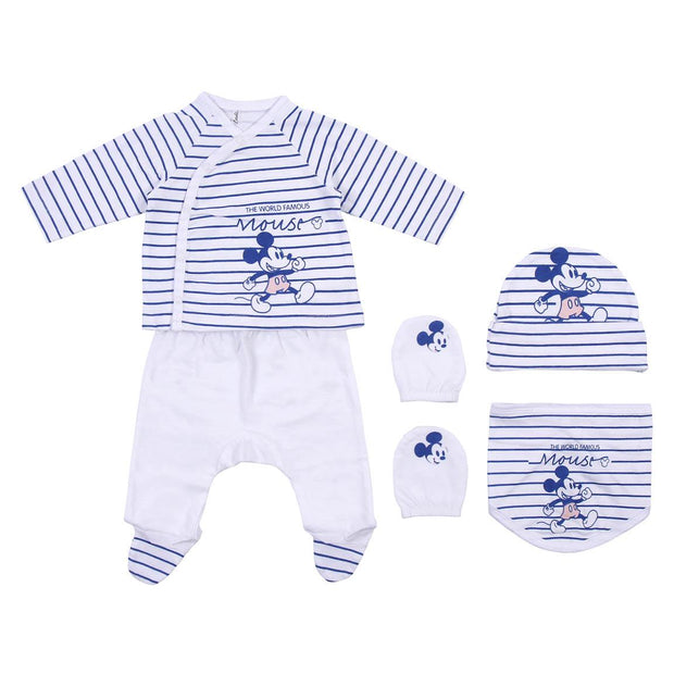 Set of clothes Mickey Mouse 4 Pieces White (1 month)