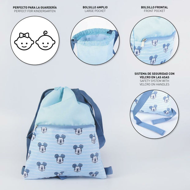 School Bag Mickey Mouse Blue (33 x 27 cm)