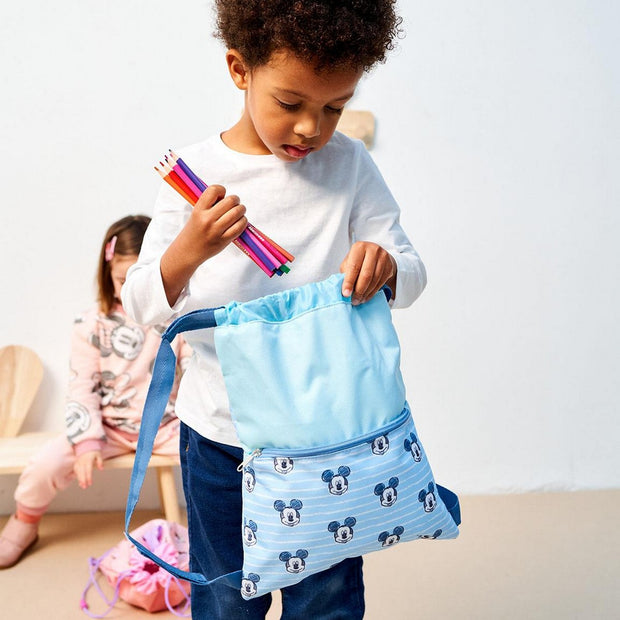 School Bag Mickey Mouse Blue (33 x 27 cm)