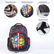 School Bag The Avengers Black (32 x 15 x 42 cm)