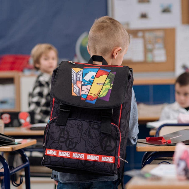 School Bag The Avengers Black (28,5 x 15 x 41 cm)