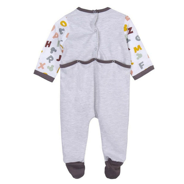 Baby's Long-sleeved Romper Suit Mickey Mouse Grey