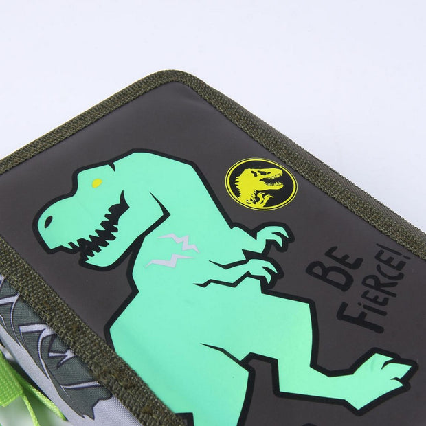 School Case with Accessories Jurassic Park School Case Dark green (12,5 x 6,5 x 19,5 cm)