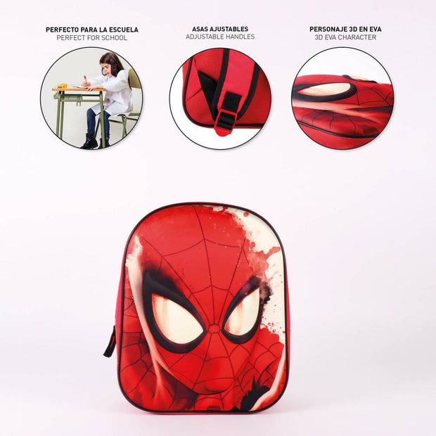 School Bag Spiderman Red (25 x 31 x 10 cm)