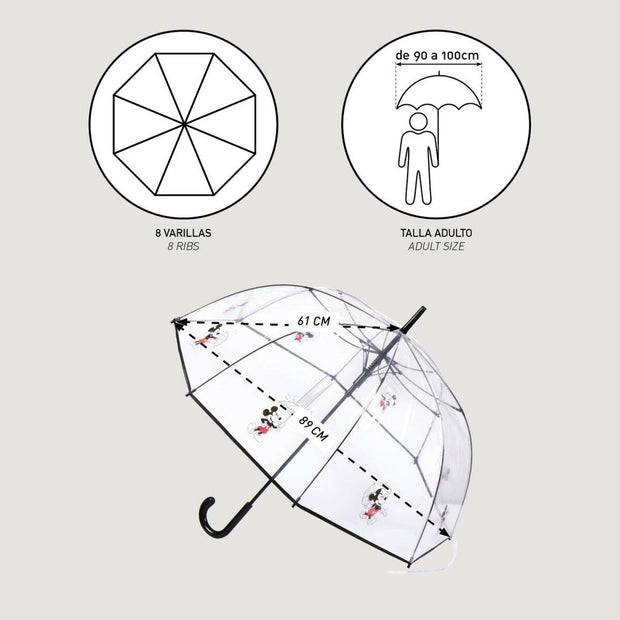 Umbrella Mickey Mouse Transparent Black