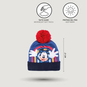 Hat & Gloves Mickey Mouse Blue (One size)