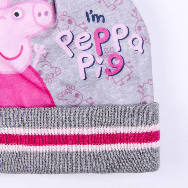 Hat & Gloves Peppa Pig Grey (One size)