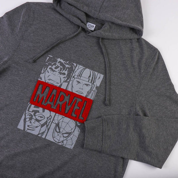 Herren Sweater mit Kapuze Marvel Grau