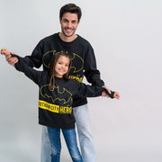 Herren Sweater ohne Kapuze Batman Schwarz