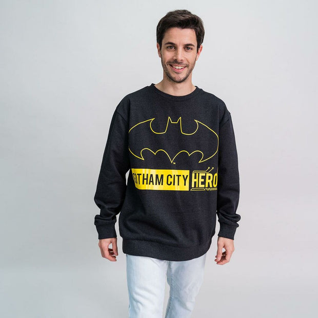 Herren Sweater ohne Kapuze Batman Schwarz