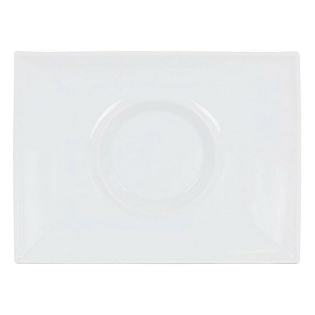 Flad plade Gourmet Porzellan Weiß (29,5 x 22 x 3 cm)