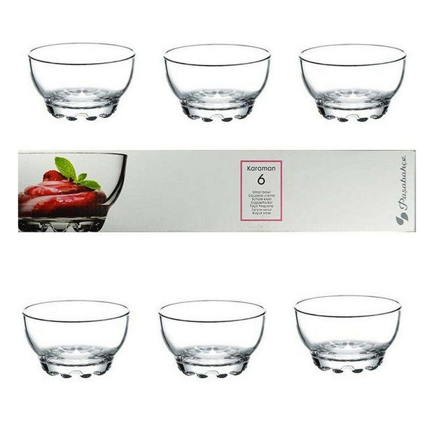 Schüssel Karaman 6 Stück Durchsichtig Glas (Ø 10,4 x 6 cm)