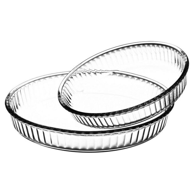 Küchenschüsseln-Set Durchsichtig Borosilikatglas (2 Stücke)