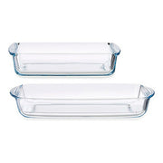 Ofenpfanne Durchsichtig Borosilikatglas (2 pcs)