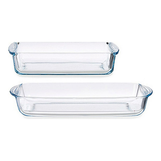 Ofenpfanne Durchsichtig Borosilikatglas (2 pcs)