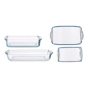 Ofenpfanne Durchsichtig Borosilikatglas (2 pcs)