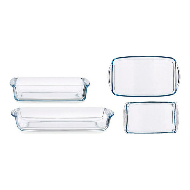 Ofenpfanne Durchsichtig Borosilikatglas (2 pcs)