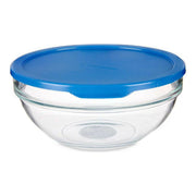 Runde Lunchbox mit Deckel Blau Kunststoff Glas (1135 ml)