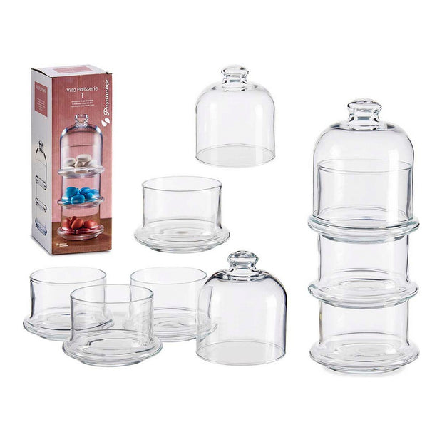 Topf Pralinen Durchsichtig Stapelbar Glas (9,5 x 26 x 9,5 cm)
