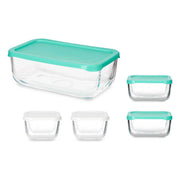 Lunchbox-Set 5 Stücke Kunststoff Glas