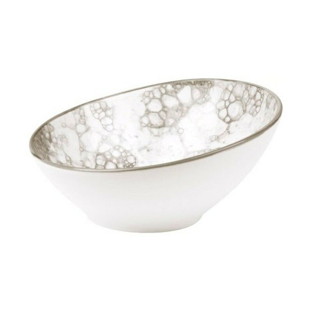 Salatschüssel Porzellan Weiß/Braun (ø 22 x 10 cm) (75 cl)