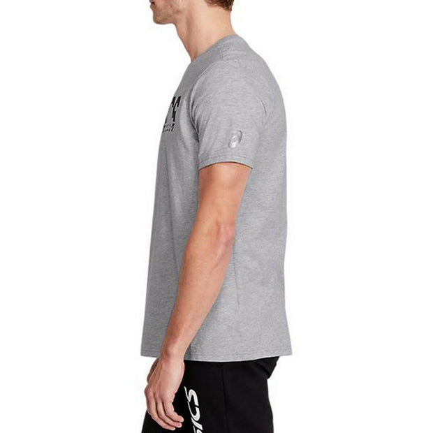 Herren Kurzarm-T-Shirt Asics Katakana Hellgrau