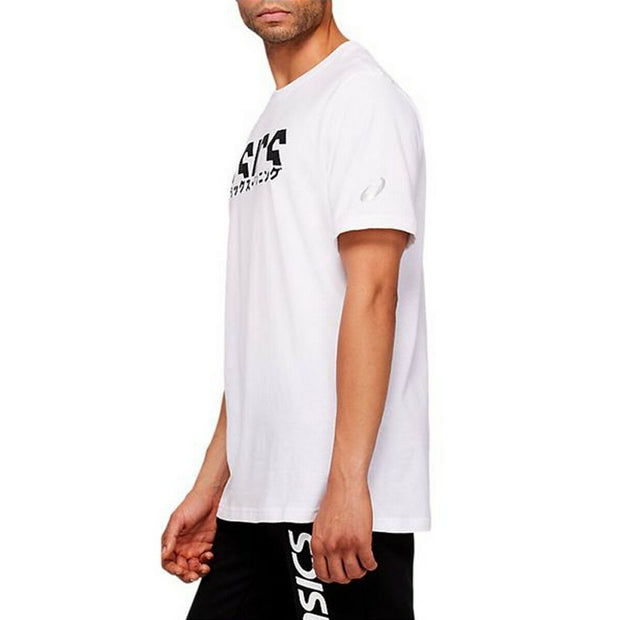 Herren Kurzarm-T-Shirt Asics Katakana Weiß