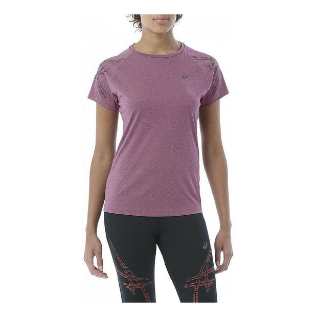 Damen Kurzarm-T-Shirt Asics Stripe SS Top 141224 0299 Lila