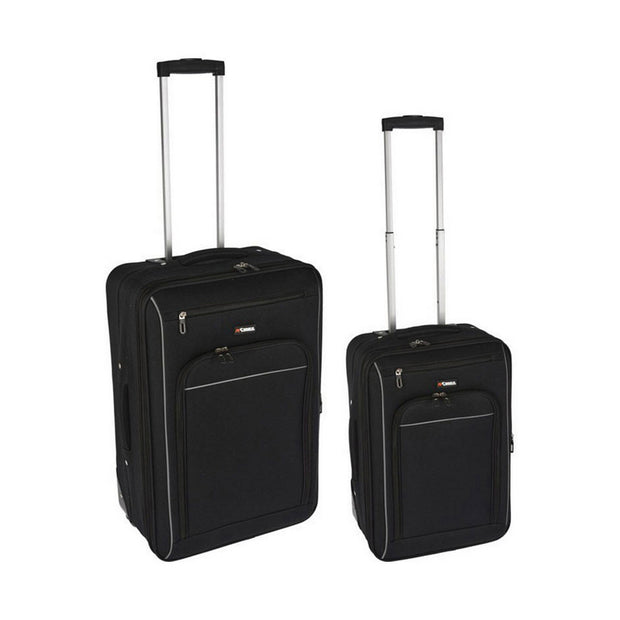 Koffer Reiseset Schwarz Polyester (2 Stücke)