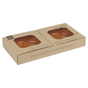 Satz für Appetithäppchen Excellent Houseware Kochtopf Terrakotta Steingut (Ø 15,5 x 3,8 cm) (450 ml) (2 Stücke)