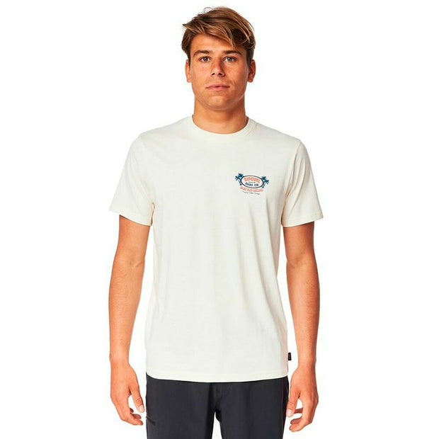 Herren Kurzarm-T-Shirt Rip Curl FB Tee Weiß