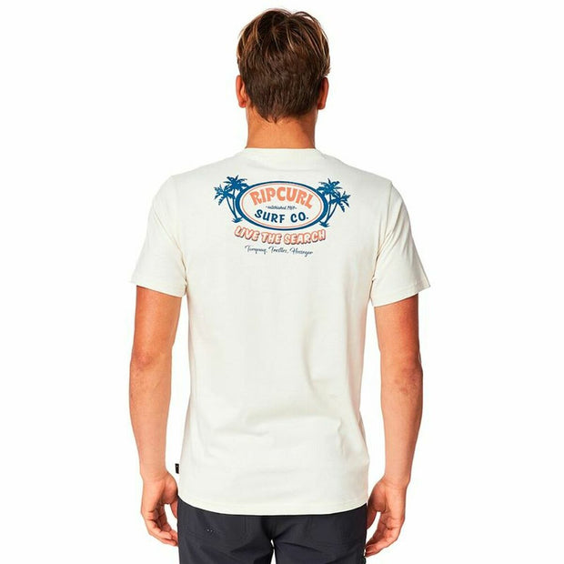 Herren Kurzarm-T-Shirt Rip Curl FB Tee Weiß