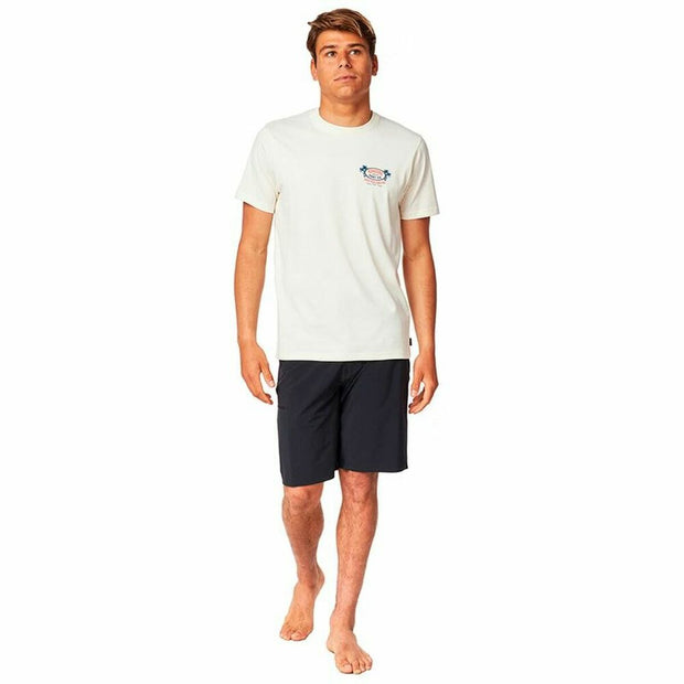 Herren Kurzarm-T-Shirt Rip Curl FB Tee Weiß