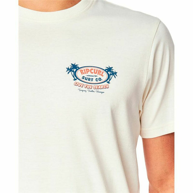 Herren Kurzarm-T-Shirt Rip Curl FB Tee Weiß