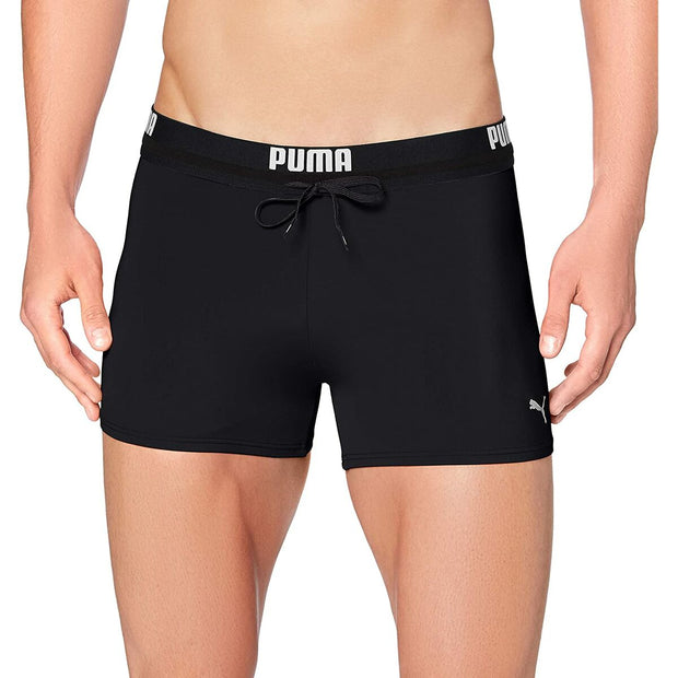 Herren Badehose Puma Logo Swim Trunks Schwarz (Restauriert A)