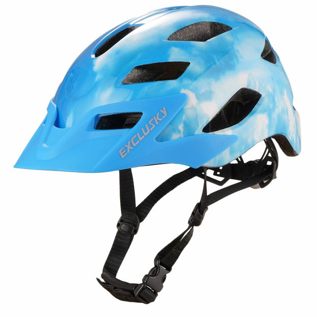 Fahrradhelm für Erwachsene 56-61 cm Blau LED Leicht (Restauriert A)