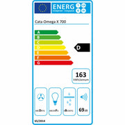 Konventioneller Rauchfang Cata OMEGA 700 70 cm 645 m3/h 57 dB 270W Edelstahl