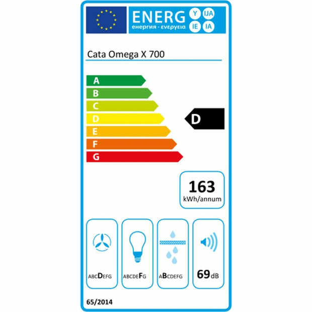 Konventioneller Rauchfang Cata OMEGA 700 70 cm 645 m3/h 57 dB 270W Edelstahl