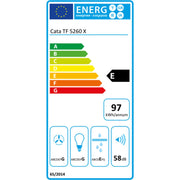 Konventioneller Rauchfang Cata TF5260X 60 cm 310 m3/h 65 dB 180W Edelstahl