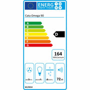 Konventioneller Rauchfang Cata OMEGA 900 90 cm 645 m3/h 72 dB 270W Edelstahl