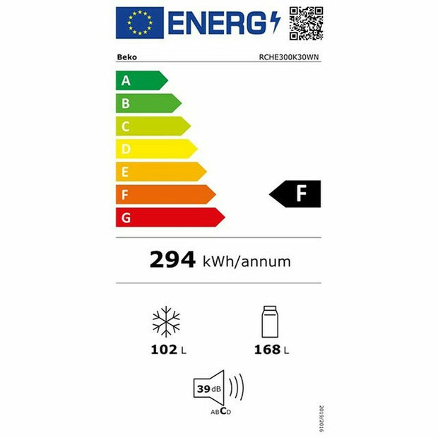 Kühl-Gefrierkombination BEKO RCHE300K30WN Weiß (182 x 54 cm)