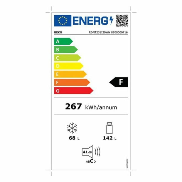 Kühlschrank BEKO RDNT231I30WN Weiß